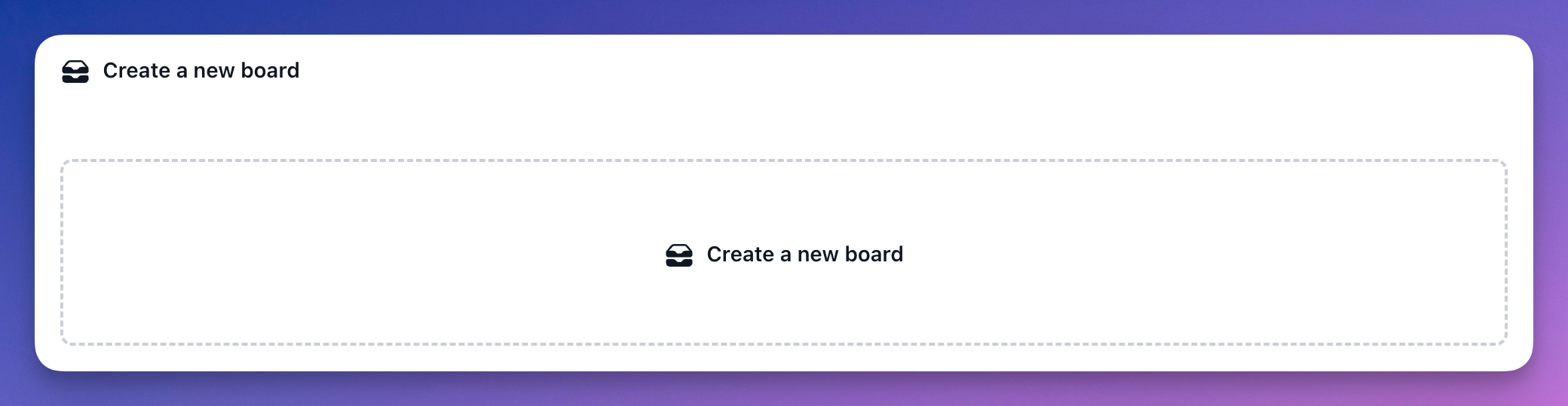An image showing the two possible states for the new board button
